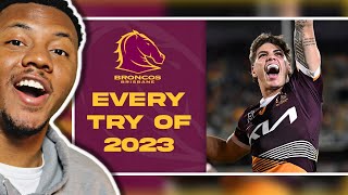 NFL FAN REACTS To Every Brisbane Broncos try of the 2023 season  NRL [upl. by Stralka213]