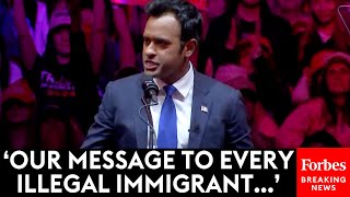 Vivek Ramaswamy Sends Blunt Messages To Illegal Immigrants Gen Z And More At Trumps MSG Rally [upl. by Wandis68]