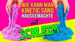 DIY KINETIC SAND mit SCHLEIM  wie HAUSGEMACHTE KINETIC SAND machen [upl. by Lierbag419]