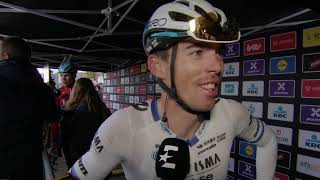 Christophe Laporte  Interview à larrivée  Omloop Het Nieuwsblad 2024 [upl. by Agathy]