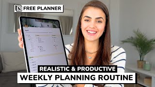 My Weekly Planning Routine to Create Work Life Balance  Free Notion Planner Template [upl. by Rudman]