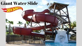 Hot Wheels Super Water Slide 250 Cars pool day [upl. by Aelanej]