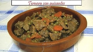 Ternera con guisantes  Receta de Cocina en Familia [upl. by Coates]