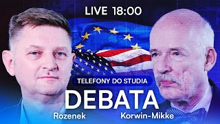 MOCNE STARCIE KORWINA Z ROZENKIEM DEBATA NA ŻYWO [upl. by Bruyn242]