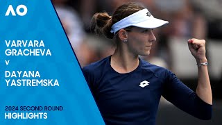 Varvara Gracheva v Dayana Yastremska Highlights  Australian Open 2024 Second Round [upl. by Meagher]