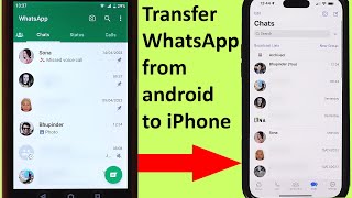 How to transfer WhatsApp from android to iPhone [upl. by Queri]