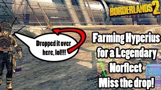 Borderlands 2 Bore Killing Hyperius for a new Norfleet get a drop [upl. by Argyle]