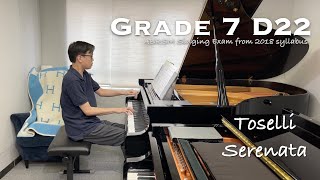 Grade 7 D22  Toselli  Serenata  ABRSM Singing Exam from 2018  Piano Accompaniment  Stephen Fung [upl. by Kellyann]