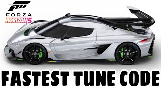 NEW BEST TUNE CODE FOR KOENIGSEGG JESKO  Forza Horizon 5 [upl. by Leong708]