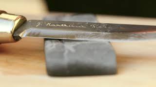 Marttiini Academy How to sharpen a knife with a sharpening stone [upl. by Jules28]