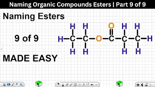 Grade 12 Organic Chemistry Naming Organic Compounds Esters  Part 9 of 9 [upl. by Dhruv46]