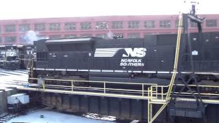 NS SD80MAC on the Juniata turntable [upl. by Tihor]