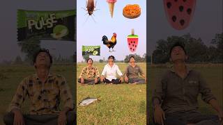 Three cute brothers vs eating biscuit icecream burger jalebi amp insect hen vfx magic videoshort [upl. by Jablon]