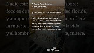 Antonio Plaza Llamas ÁRBOL SIN FRUTO Poema [upl. by Gairc]