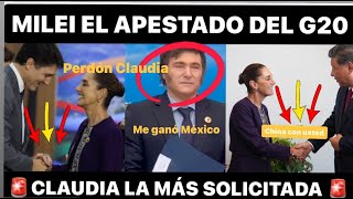 ESCANDALO EN EL G20 CANADA LE PIDE PERDON A CLAUDIA ¡MILEI EL APESTADO ASÍ LO SACARON [upl. by Eboh]