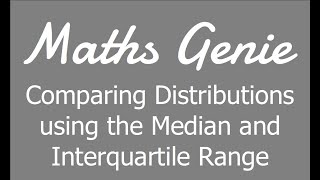 Comparing Distributions [upl. by Adnuhsat]