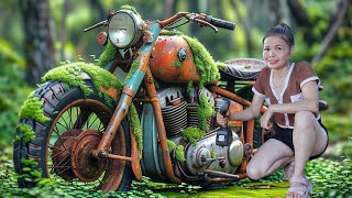 Full Rebuild a Old Motorcycle A Meaningful Gift for a Kind Man  Genius Girl [upl. by Nojad274]