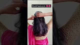 Saree hairstyle 🧚🧚trendingvideo viralvideo [upl. by Niessuh200]