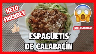 😱 NO ENGORDAN 😱 Espaguetis de calabacín KETO que puedes comer sin culpa 😉 0 CARBOHIDRATOS [upl. by Windzer]