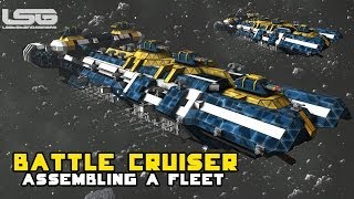 Space Engineers  Battle Cruiser Big Guns Never Tire Assembling A Fleet Part 3 [upl. by Egerton]