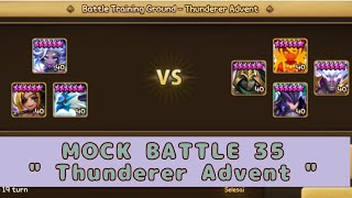 Summoners War Mock Battle 35 quot Thunderer Advent quot [upl. by Arrakat]