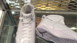 Jordan 123 All White Display NikePortland detailed look [upl. by Cirdor49]