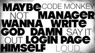 Code Monkey Jonathan Coulton Lyrics Kinetic Typography [upl. by Aneehsit]