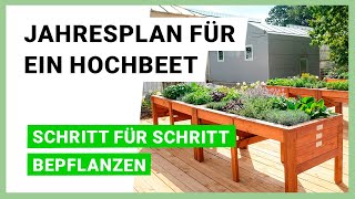 Das Hochbeet Schritt für Schritt bepflanzen Jahresplan kompakt [upl. by Anirdna377]