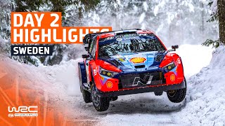 Day 2 Highlights  WRC Rally Sweden 2024 [upl. by Etteiluj]