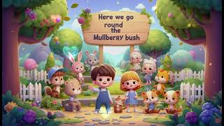 Here We Go Round the Mulberry Bush  Fun Nursery Rhymes for Kids [upl. by Nordgren]