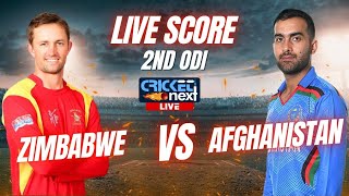 🔴LIVE Zimbabwe vs Afghanistan Live Score  ZIM vs AFG 2nd ODI Live Match and Updates  Cricket Live [upl. by Juline]