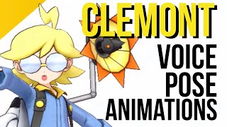 ALL CLEMONTS VOICE POSES AND ANIMATIONS  Pokemon Masters [upl. by Mairem]