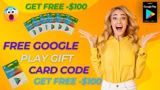 Get Fresh Google Play Gift Card Giveaway FREE 100  🤑 [upl. by Hammel]