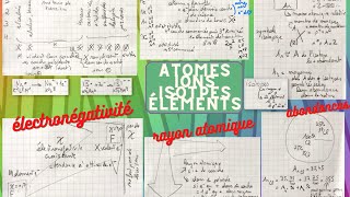 EXMD Chimie Synthèse 1 Eléments atomes ions  3 Isotopes [upl. by Ellerred87]