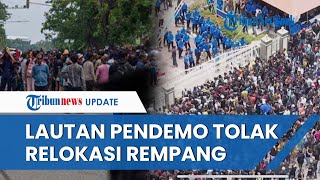 Merinding Lautan Pendemo Nyanyi Lagu Lancang Kuning Iringi Unjuk Rasa Tolak Relokasi Pulau Rempang [upl. by Saretta]