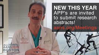 2025 AANS Annual Meeting  Advanced Practitioners APPs Abstract Submission [upl. by Opiuuk631]