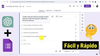 Como hacer ENCUESTAS con Google FORMS y Chat GPT 🤓👉📋 [upl. by Blount161]