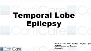 Webinar Temporal Lobe Epilepsy by Navita Kaushal PhD [upl. by Secilu]