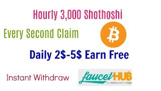 Daily Earn 25  free bitcoin instant WithdrawFaucetHub [upl. by Allicsirp312]