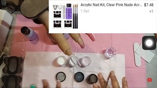 Cheap acrylic nail kit 2 from Temu [upl. by Varipapa605]