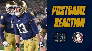 Notre Dame football vs Florida State Seminoles postgame reaction show  Irish DESTROY FSU [upl. by Anirbed]