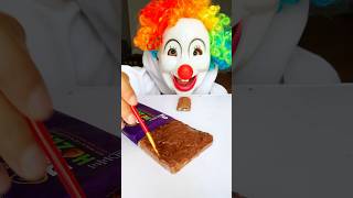 Clowns GENIUS CHOCOLATE FOOD HACK 🍫😱👻shorts funny comedy ytshorts tiktok viral food [upl. by Aieken]