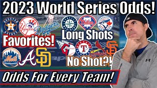 MLB 2023 World Series Odds Astros Yankees Dodgers Braves Mets amp Padres Favorites [upl. by Emera]