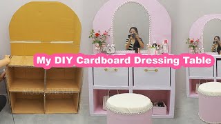 You Wont Believe This Dressing Table Is Made from Cardboard Home Decor [upl. by Anibur728]