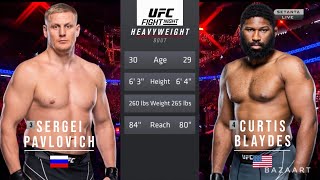 SERGEI PAVLOVICH VS CURTIS BLAYDES FULL FIGHT UFC FIGHT NIGHT 222 [upl. by Atinna299]