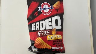 Seabrook  Loaded Fire Eaters Trinidad Scorpion Chilli Crisps Review foodreview seabrook [upl. by Aniuqaoj]