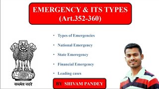 EMERGENCY PROVISION  TYPES OF EMERGENCIES  PART XVIII  INDIAN CONSTITUTION [upl. by Delmar562]