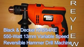 Black amp Decker KR554RE 550Watt 13mm Reversible Hammer Drill Machine  REVIEW  Som Tips [upl. by Okeim]