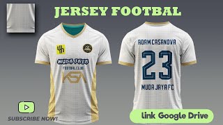 JERSEY BOLA WHITE MOTIF  GRATIS MOCKUP PS [upl. by Llevert403]