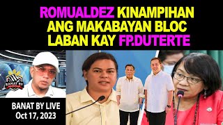 ROMUALDEZ KINAMPIHAN ANG MAKABAYAN BLOC LABAN KAY FPDUTERTE [upl. by Oilejor157]